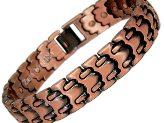 Copper magnetic bracelet with links