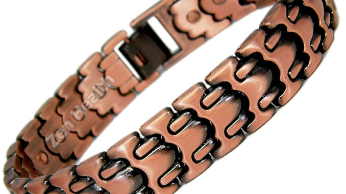 Copper magnetic bracelet with links