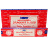 12 x Satya Nag Champa Dragons Blood Incense Stick Packs - Whole Box