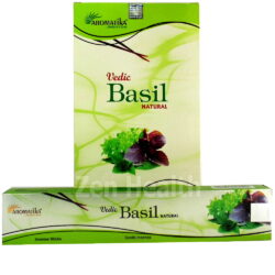 12 x Basil Incense Stick Packs With Sandalwood and Vanilla - Aromatika Vedic