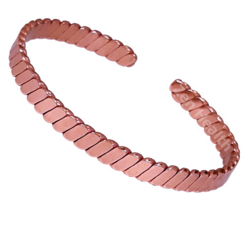 100% Pure Flattened Twisted Copper Bangle