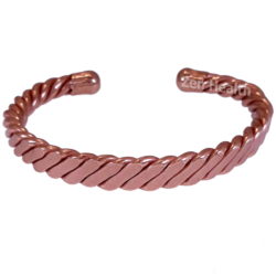 Large Magnetic Men's Heavy Flattened Copper Bracelet