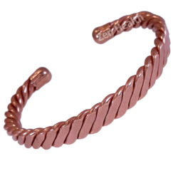Large Magnetic Men's Heavy Flattened Copper Bracelet
