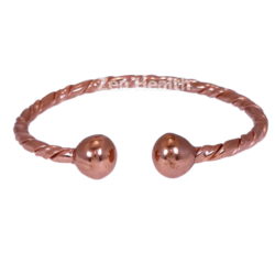 Magnetic Copper Twist Torque Bracelet - Rear View