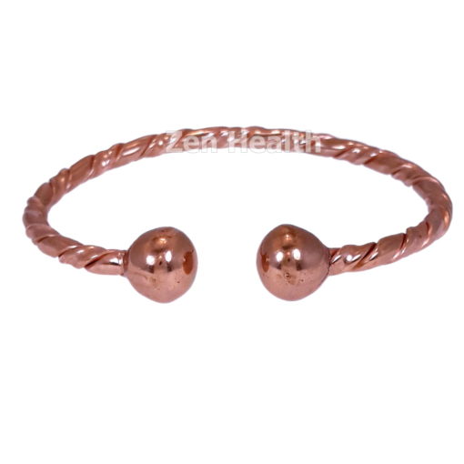 Magnetic Copper Twist Torque Bracelet - Rear View