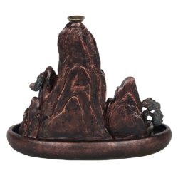 Bronze Effect Island Backflow Incense Burner