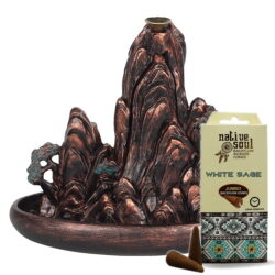 Bronze Effect Island Backflow Incense Burner