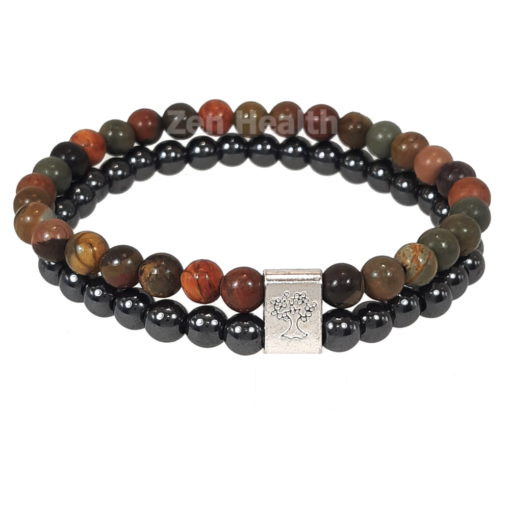 Picasso Jasper Gemstone Magnetic Bracelet