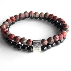 Leopard Skin Jasper Gemstone Bracelet