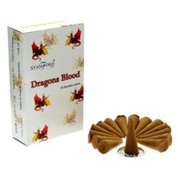 Stamford Dragons Blood Incense Cones and Holder Plate