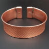 Pure Copper Solid Wide Magnetic Diamond Pattern Bracelet