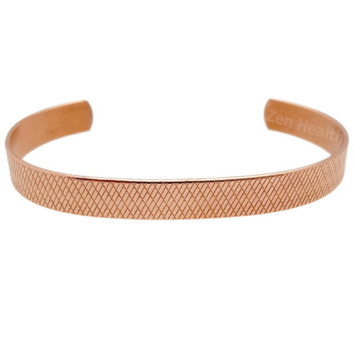 10mm Pure Copper Cross-Hatch Bracelet Arthritis Pain Relief