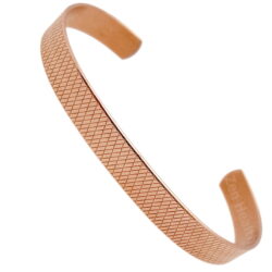 10mm Pure Copper Cross-Hatch Bracelet Arthritis Pain Relief