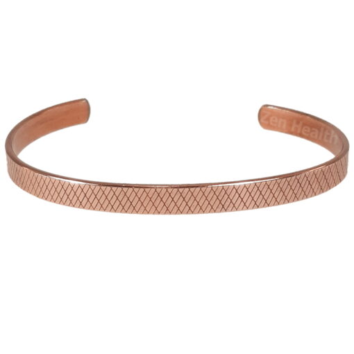 6mm Pure Copper Cross-Hatch Bracelet Arthritis Pain Relief