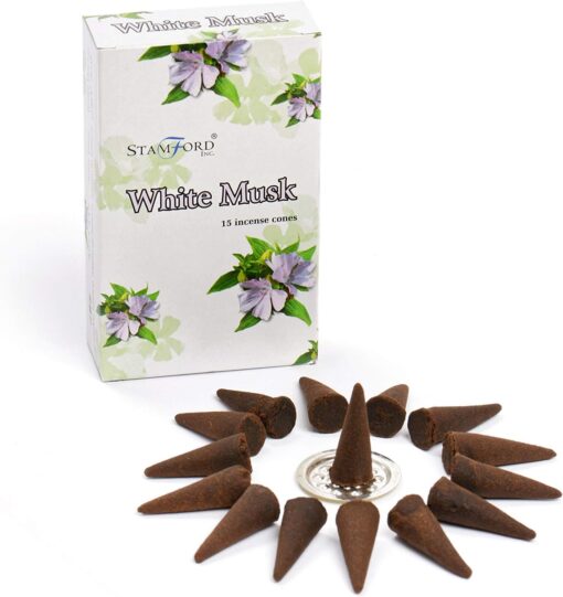 Stamford White Musk Incense Cones Help Reduce Stress and Anxiety
