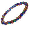 Hematite Magnetic Aurora Borealis Bracelet With Round Beads