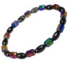 Hematite Magnetic Aurora Borealis Bracelet With Hexagon Beads
