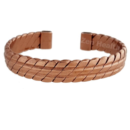 Men's Heavy Strong Twisted Copper Bracelet Pain Relief Arthritis Non-Magnetic