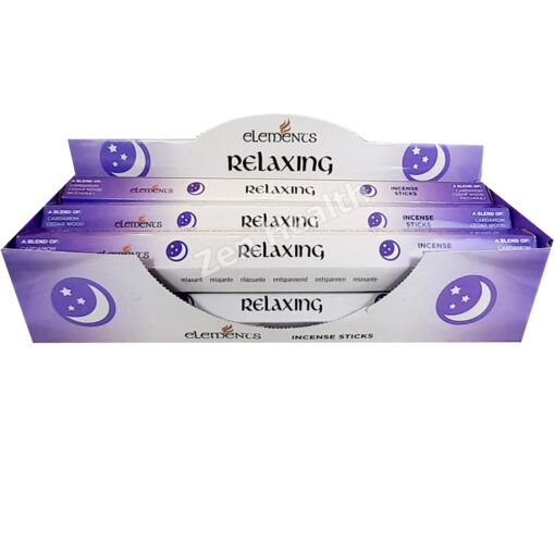 120 x Elements Relaxing Incense Sticks Cardamom, Cedar Wood, Patchouli Aroma - Image 2