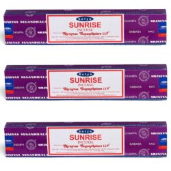 3 x Satya Nag Champa Sunrise Sandalwood, Vanilla and Citrus Incense Stick Packs