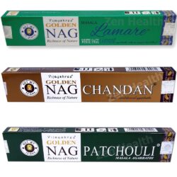 Golden Nag Champa Mix – Lavender, Sandalwood and Patchouli Incense Sticks