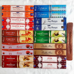 Sale Incense sticks - Nandita, Vedic, White Sage, Sandalwood, Dragons Blood and 7 Chakras