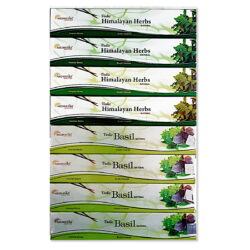 Vedic Incense Stick Packs - 4 x Basil and 4 x Himalayan Herbs
