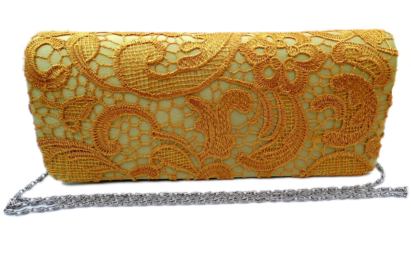 Ladies Clutch Bag With Flower Floral Design