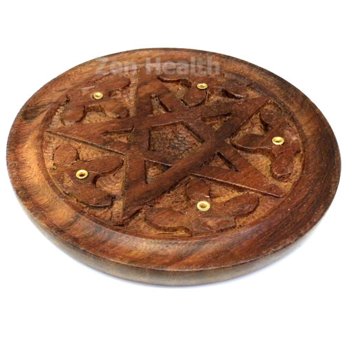 Wooden Pentagram Incense Stick Holder | Burner