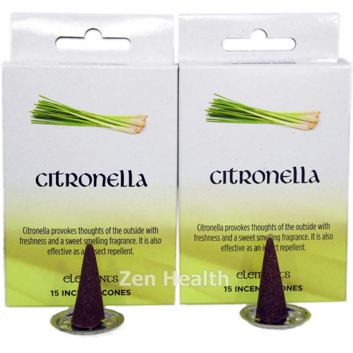 Elements Citronella Incense Cones - 30 Cones and Holder