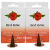 Elements Red Rose Incense Cones - 30 Cones and Holder