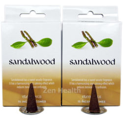 Elements Sandalwood Incense Cones - 30 Cones and Holder