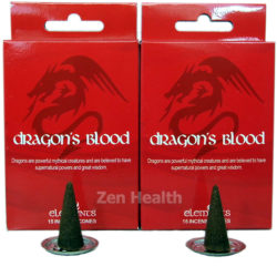 Elements Dragons Blood Incense Cones - 30 Cones and Holder