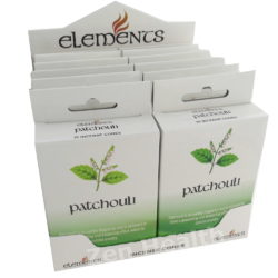 12 x Elements Patchouli Incense Cone Packs - Relieves Anxiety - 180 Cones