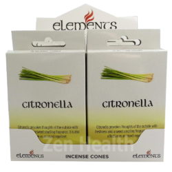 12 x Elements Citronella Incense Cone Packs - Sweet, Fresh Citrus Aroma - 180 Cones