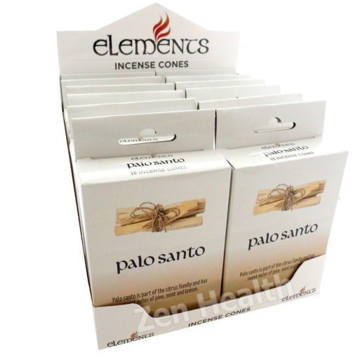 12 x Elements Palo Santo Incense Cone Packs - Sweet Pine, Mint and Lemon- 180 Cones