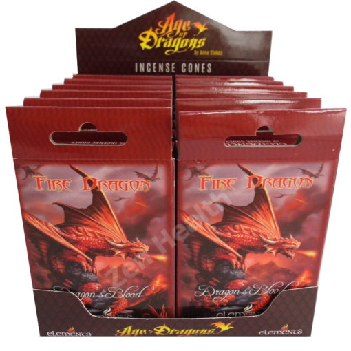 12 x Anne Stokes Fire Dragons Blood Incense Cones - Whole Box