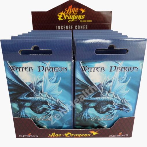 12 x Anne Stokes Water Dragon Patchouli Incense Cones - Whole Box