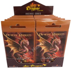 12 x Anne Stokes Desert Dragon Sandalwood Incense Cones - Whole Box