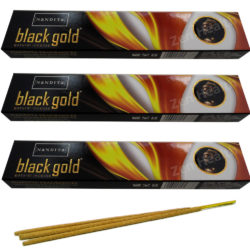 3 x Nandita Black Gold Incense Sticks Natural Rare Herbs, Flowers and Oils