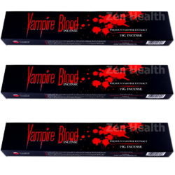 3 x Nandita Vampire Blood Incense Stick Packs Halloween Sweet Vanilla and Musk Aroma