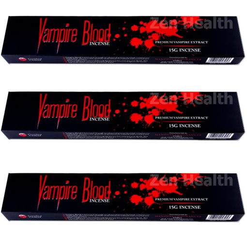 3 x Nandita Vampire Blood Incense Stick Packs Halloween Sweet Vanilla and Musk Aroma