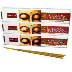 Nandita Mantra Meditation Incense Sticks Herbs, Flowers, Resins, Oils x 3 Packs