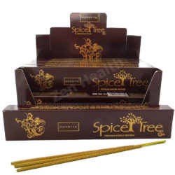 12 x Nandita Spice Tree Incense Stick Packs, Stimulates Creativity and Enhances Concentration