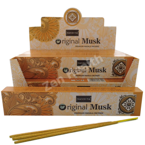 12 x Nandita Original Musk Incense Stick Packs Sweet Calming Relaxing Aroma