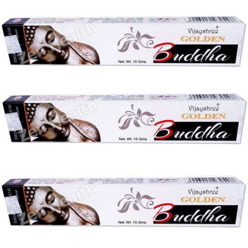 3 x Golden Buddha Nag Champa Vijayshree Incense Stick Packs