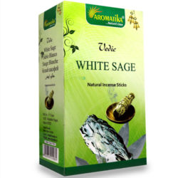 12 x White Sage Incense Stick Packs With Musk and Patchouli - Aromatika Vedic