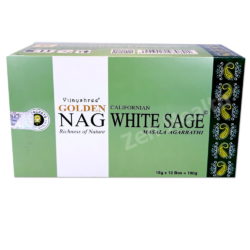12 x Golden Californian White Sage Nag Champa Vijayshree Incense Stick Packs