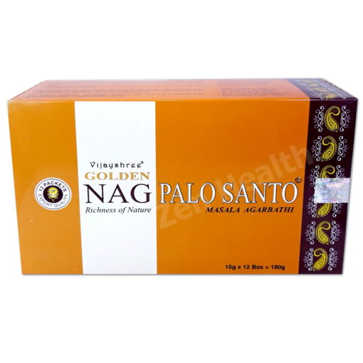 12 x Golden Palo Santo Nag Champa Vijayshree Incense Stick Packs