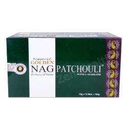 12 x Golden Patchouli Nag Champa Incense Stick Packs - Rich, Earthy and Woody Fragrance